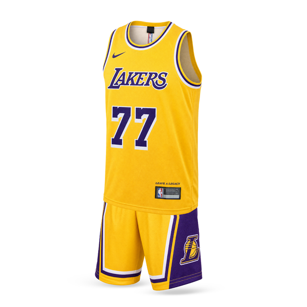 Детско-юношески баскетболен екип, жълт, Лос Анджелис Лейкърс, Дончич. 2025