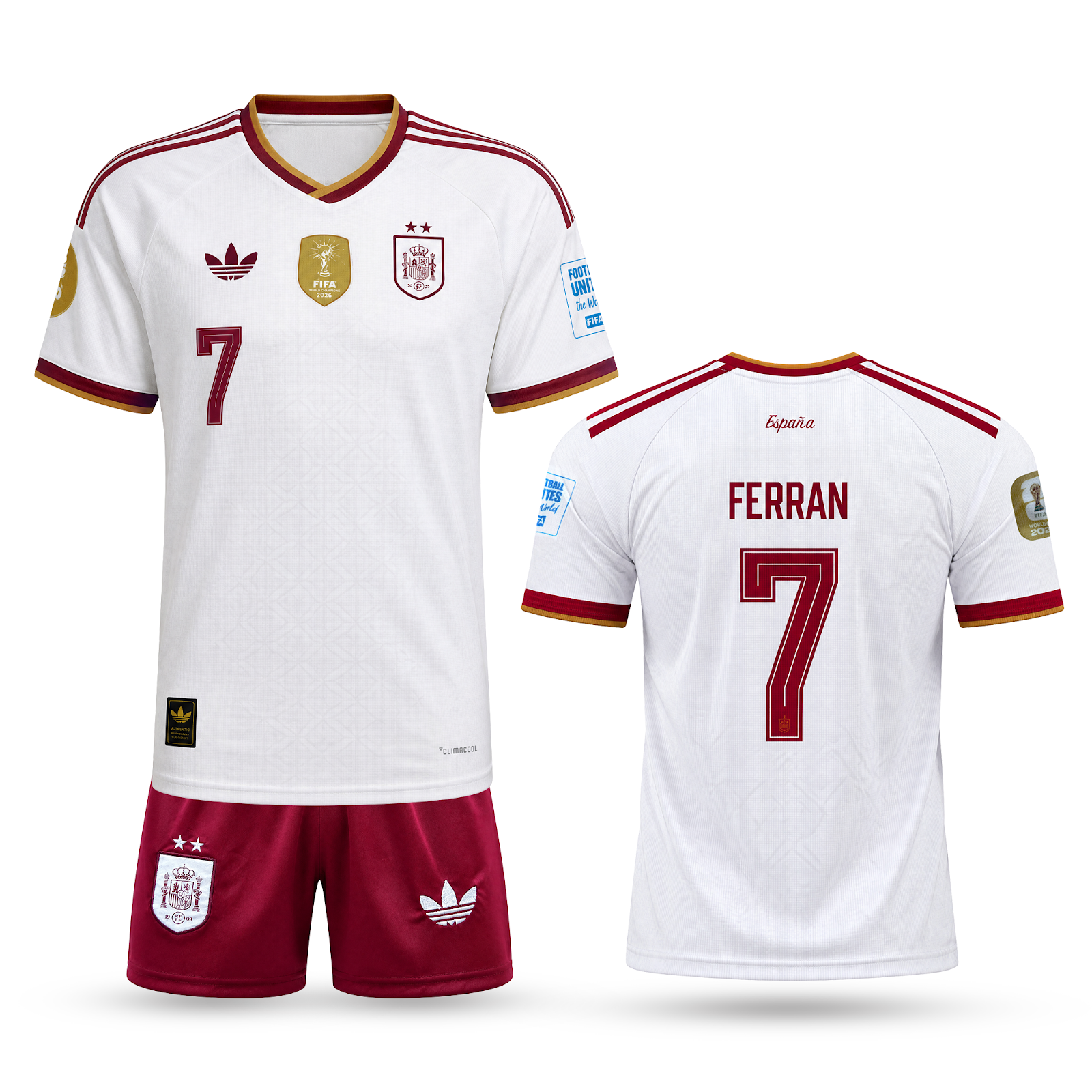 Испания Детски Гостуващ Футболен Екип, Феран. World Cup 2026