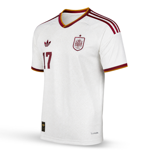 Испания Мъжка Гостуваща Футболна Фланелка, Уилямс. World Cup 2026