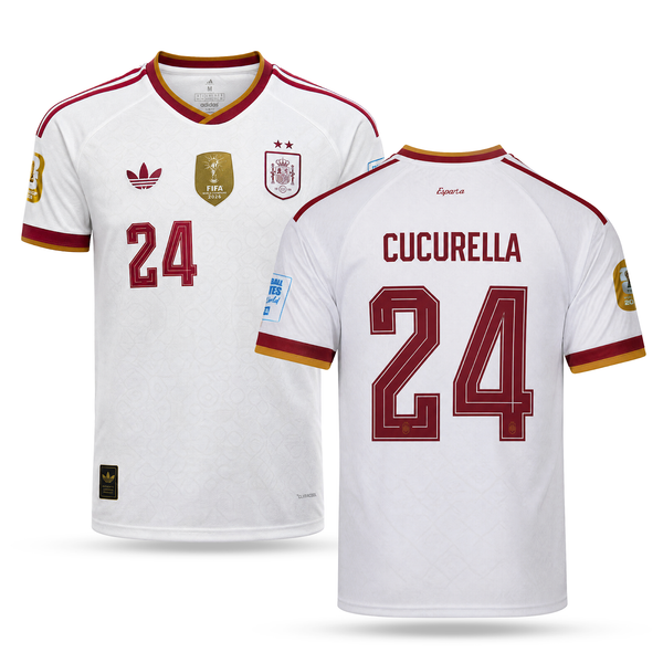 Испания Мъжка Гостуваща Футболна Фланелка, Кукурея. World Cup 2026