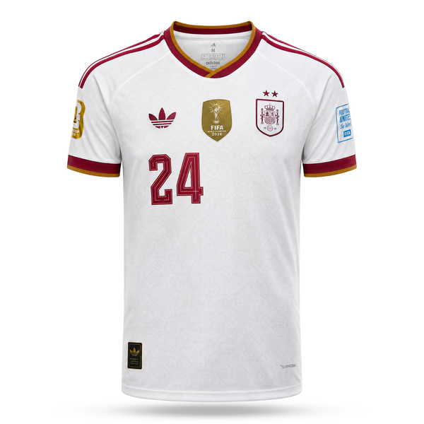 Испания Мъжка Гостуваща Футболна Фланелка, Кукурея. World Cup 2026
