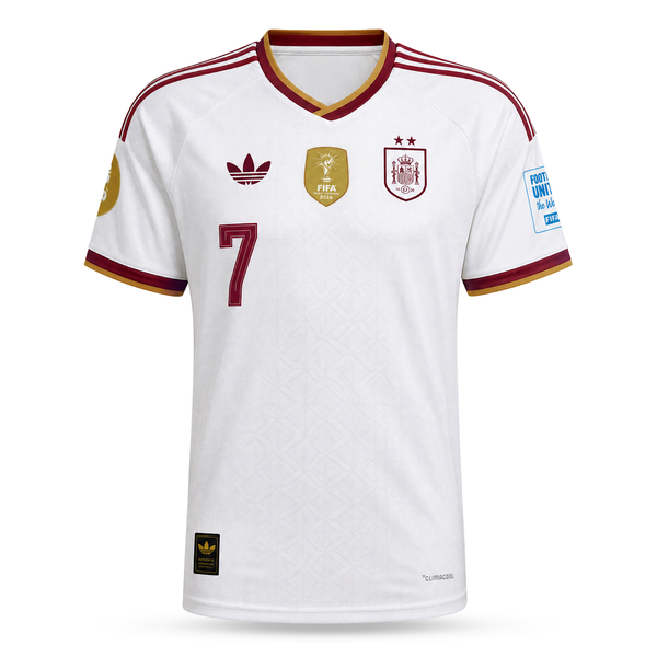 Испания Мъжка Гостуваща Футболна Фланелка, Феран. World Cup 2026