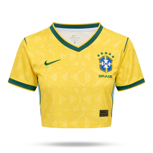 Бразилия Дамски Футболен Кроп Топ. World Cup 2026