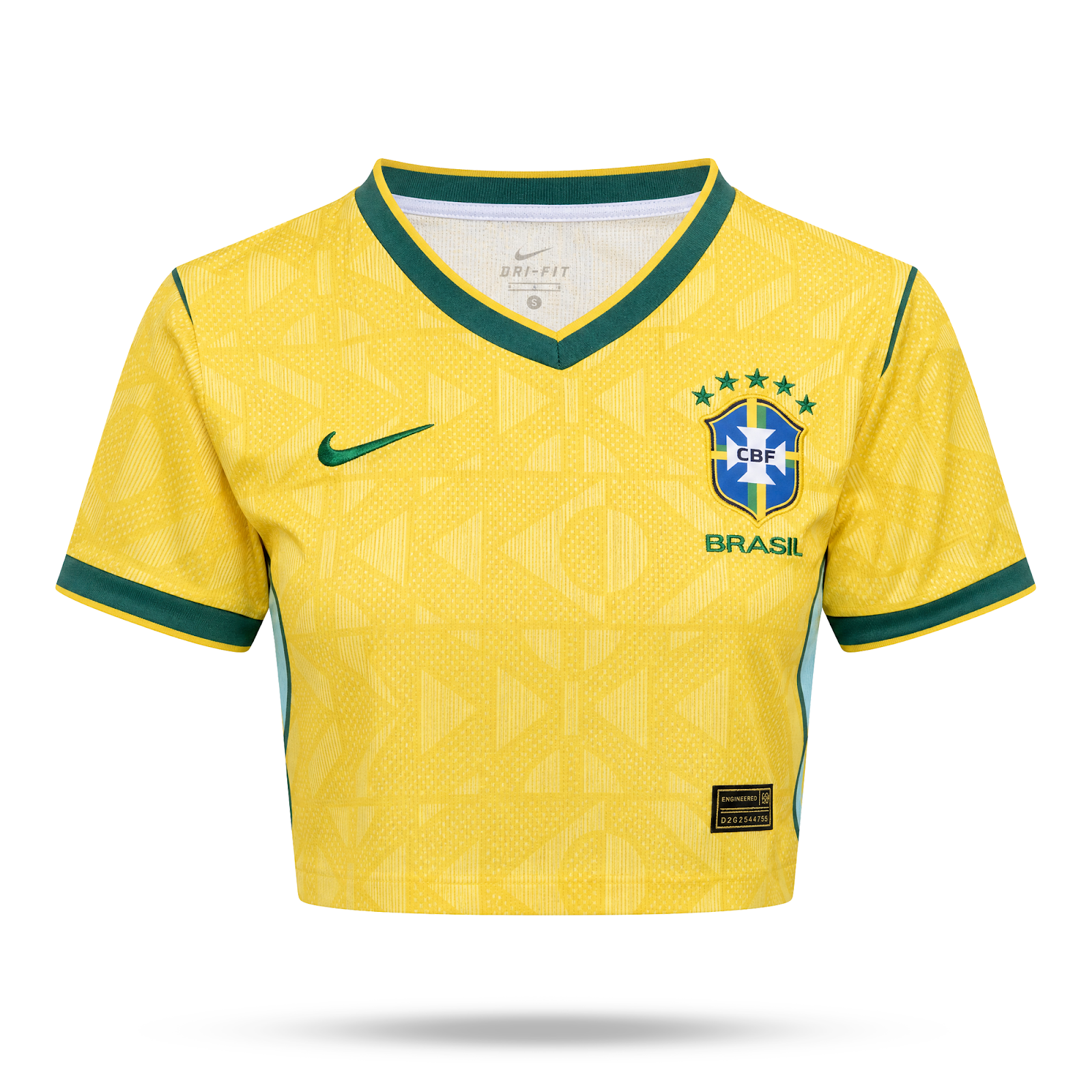 Бразилия Дамски Футболен Кроп Топ. World Cup 2026