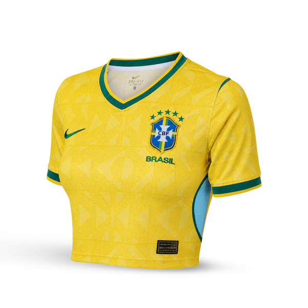 Бразилия Дамски Футболен Кроп Топ. World Cup 2026